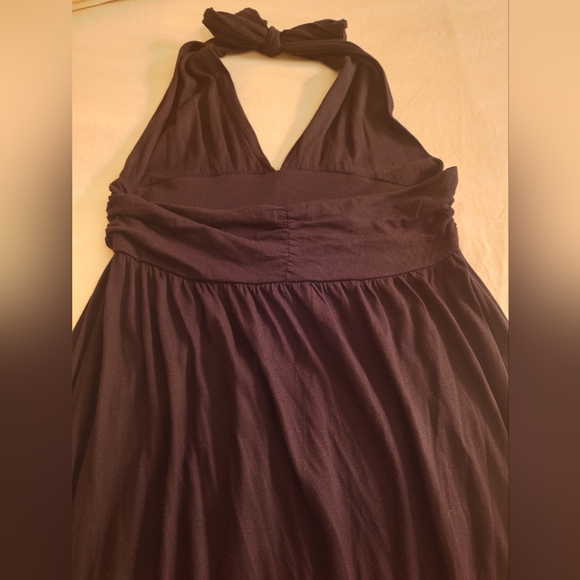 EUC Long Black SPLENDID Halter Maxi Dress S Soft Modal Backless Flowy Altered - Picture 10 of 11